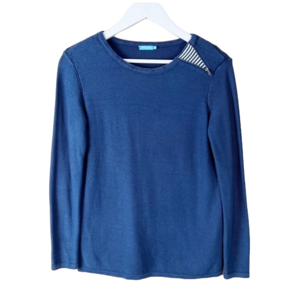 J. McLaughlin Crewneck Sweater Navy Blue‎ XS
